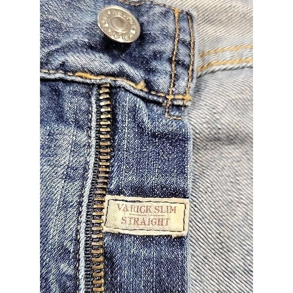 Polo Ralph Lauren Jeans Men’s Varick Slim Straight 36X30 Medium Wash Distressed - Picture 5 of 16